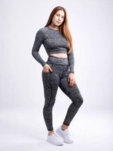 Load image into Gallery viewer, High-Waisted Criss-Cross Training Leggings with Hip Pockets
