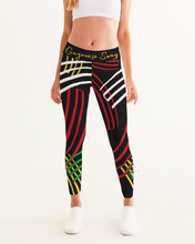 Load image into Gallery viewer, Guyanese Swag Ice Gold Green Women&#39;s Yoga Leggings
