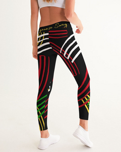 Guyanese Swag Ice Gold Green Women's Yoga Leggings