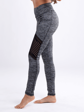 Load image into Gallery viewer, High-Waisted Pilates Leggings with Side Pockets &amp; Mesh Panels
