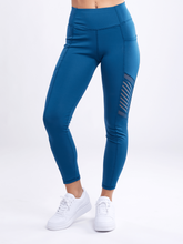 Load image into Gallery viewer, High-Waisted Pilates Leggings with Side Pockets &amp; Mesh Panels
