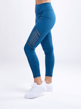 Load image into Gallery viewer, High-Waisted Pilates Leggings with Side Pockets &amp; Mesh Panels
