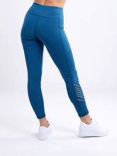 Load image into Gallery viewer, High-Waisted Pilates Leggings with Side Pockets &amp; Mesh Panels
