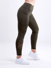 Load image into Gallery viewer, High-Waisted Pilates Leggings with Side Pockets &amp; Mesh Panels
