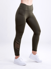 Load image into Gallery viewer, High-Waisted Pilates Leggings with Side Pockets &amp; Mesh Panels
