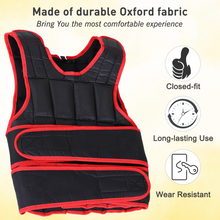 Load image into Gallery viewer, HOMCOM 10kg Men Or Women Waist Trainer Vest Adjustable Weighted w/ 38 Weight Bags  Easy Use Cardio Running Fitness Black Red For Weight Loss Exercise Workout
