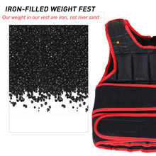 Load image into Gallery viewer, HOMCOM 10kg Men Or Women Waist Trainer Vest Adjustable Weighted w/ 38 Weight Bags  Easy Use Cardio Running Fitness Black Red For Weight Loss Exercise Workout
