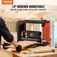 Load image into Gallery viewer, VEVOR Thickness Planer 13-Inch Two-Speed Three-Blade 15-Amp for woodworking
