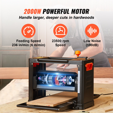 Load image into Gallery viewer, VEVOR Thickness Planer 13-Inch Two-Speed Three-Blade 15-Amp for woodworking
