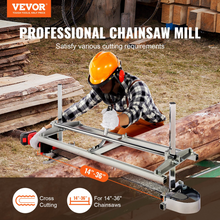 Load image into Gallery viewer, VEVOR Chainsaw Mill, Portable Sawmill 14&quot;-36&quot; Guide Bar, Galvanized Steel Chainsaw Planking Mill with 0.2&quot;-11.81&quot; Cutting Thickness, Wood Lumber Cross Cutting Saw Mill for Builders and Woodworkers
