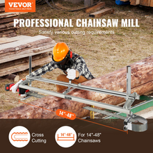 Load image into Gallery viewer, VEVOR Chainsaw Mill, Portable Sawmill 14&quot;-48&quot; Guide Bar, Galvanized Steel Chainsaw Planking Mill with 0.2&quot;-11.81&quot; Cutting Thickness, Wood Lumber Cross Cutting Saw Mill for Builders and Woodworkers
