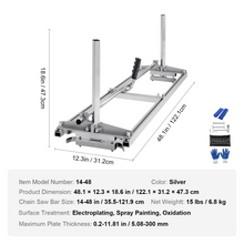 Load image into Gallery viewer, VEVOR Chainsaw Mill, Portable Sawmill 14&quot;-48&quot; Guide Bar, Galvanized Steel Chainsaw Planking Mill with 0.2&quot;-11.81&quot; Cutting Thickness, Wood Lumber Cross Cutting Saw Mill for Builders and Woodworkers
