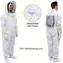 Load image into Gallery viewer, 1pc Professional Beekeeping Suit with Ventilated Veil Hood - Perfect for Backyard Professionals &amp; Beginners!
