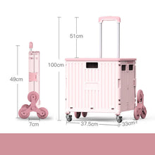 Load image into Gallery viewer, Fashion Folding Trolley Shopping Storage Trolley
