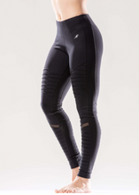 Load image into Gallery viewer, Athletique Low-Waisted Ribbed Leggings with Hidden Pocket and Mesh Panels
