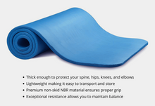 Load image into Gallery viewer, Thick Yoga and Pilates Exercise Mat with Carrying Strap
