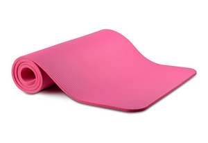 Thick Yoga and Pilates Exercise Mat with Carrying Strap