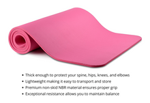 Load image into Gallery viewer, Thick Yoga and Pilates Exercise Mat with Carrying Strap
