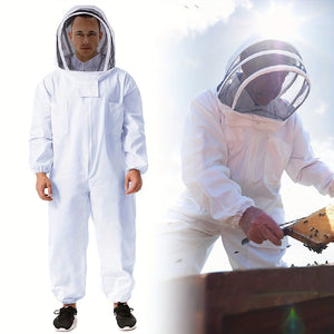 1pc Professional Beekeeping Suit with Ventilated Veil Hood - Perfect for Backyard Professionals & Beginners!