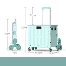 Load image into Gallery viewer, Fashion Folding Trolley Shopping Storage Trolley
