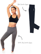 Load image into Gallery viewer, Heather Grey &amp; Black Seamless Leggings | Pack of 2 | Limeapple
