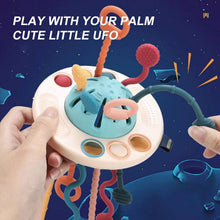 Load image into Gallery viewer, Educational Silicone Ufo Pulling Toy Baby&#39;s Fun Flying Saucer Pulls
