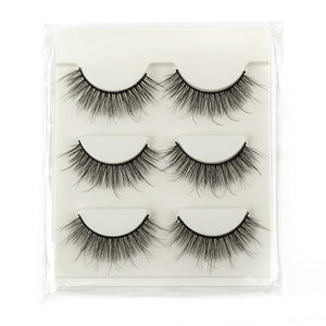 Half Eey Lashes 3/5/10 Pairs New Faux Mink Lashes Natural False