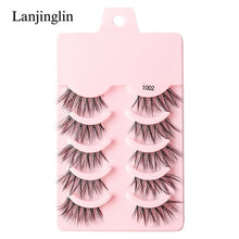 Load image into Gallery viewer, Half Eey Lashes 3/5/10 Pairs New Faux Mink Lashes Natural False
