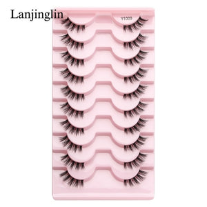 Half Eey Lashes 3/5/10 Pairs New Faux Mink Lashes Natural False