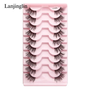 Half Eey Lashes 3/5/10 Pairs New Faux Mink Lashes Natural False