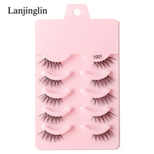 Load image into Gallery viewer, Half Eey Lashes 3/5/10 Pairs New Faux Mink Lashes Natural False
