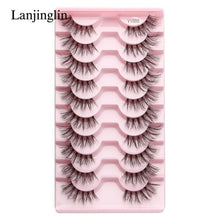 Load image into Gallery viewer, Half Eey Lashes 3/5/10 Pairs New Faux Mink Lashes Natural False
