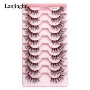 Half Eey Lashes 3/5/10 Pairs New Faux Mink Lashes Natural False