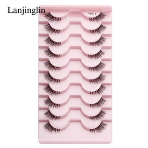 Half Eey Lashes 3/5/10 Pairs New Faux Mink Lashes Natural False