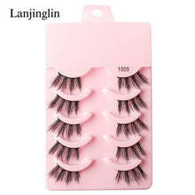 Load image into Gallery viewer, Half Eey Lashes 3/5/10 Pairs New Faux Mink Lashes Natural False
