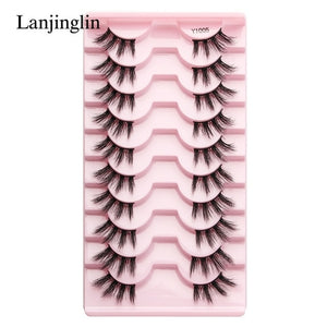 Half Eey Lashes 3/5/10 Pairs New Faux Mink Lashes Natural False