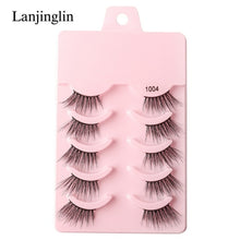 Load image into Gallery viewer, Half Eey Lashes 3/5/10 Pairs New Faux Mink Lashes Natural False
