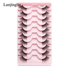 Load image into Gallery viewer, Half Eey Lashes 3/5/10 Pairs New Faux Mink Lashes Natural False
