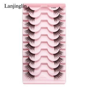 Half Eey Lashes 3/5/10 Pairs New Faux Mink Lashes Natural False