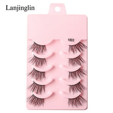 Load image into Gallery viewer, Half Eey Lashes 3/5/10 Pairs New Faux Mink Lashes Natural False
