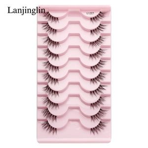 Half Eey Lashes 3/5/10 Pairs New Faux Mink Lashes Natural False