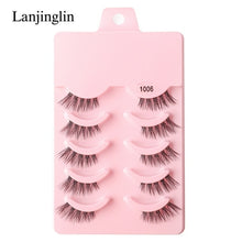 Load image into Gallery viewer, Half Eey Lashes 3/5/10 Pairs New Faux Mink Lashes Natural False
