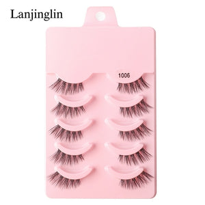 Half Eey Lashes 3/5/10 Pairs New Faux Mink Lashes Natural False