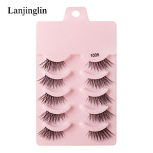 Load image into Gallery viewer, Half Eey Lashes 3/5/10 Pairs New Faux Mink Lashes Natural False
