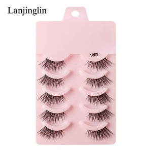 Half Eey Lashes 3/5/10 Pairs New Faux Mink Lashes Natural False