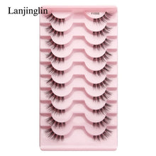 Load image into Gallery viewer, Half Eey Lashes 3/5/10 Pairs New Faux Mink Lashes Natural False
