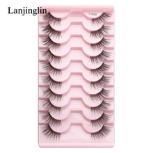 Load image into Gallery viewer, Half Eey Lashes 3/5/10 Pairs New Faux Mink Lashes Natural False
