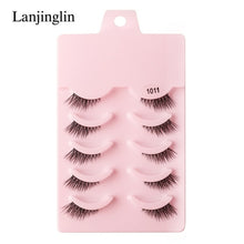 Load image into Gallery viewer, Half Eey Lashes 3/5/10 Pairs New Faux Mink Lashes Natural False
