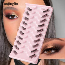 Load image into Gallery viewer, Half Eey Lashes 3/5/10 Pairs New Faux Mink Lashes Natural False
