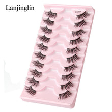 Load image into Gallery viewer, Half Eey Lashes 3/5/10 Pairs New Faux Mink Lashes Natural False
